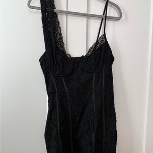 Elegant Black Lace Women's Intimate Dress